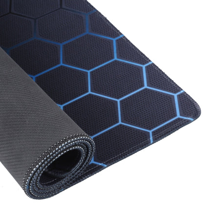Anti-Slip Rubber Cloth Surface Game Mouse Mat Keyboard Pad, Size:60 x 30 x 0.2cm(Blue Honeycomb)-garmade.com