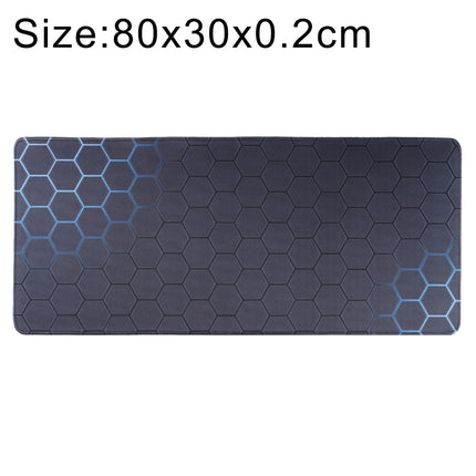 Anti-Slip Rubber Cloth Surface Game Mouse Mat Keyboard Pad, Size:80 x 30 x 0.2cm(Blue Honeycomb)-garmade.com