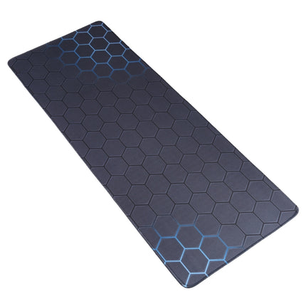 Anti-Slip Rubber Cloth Surface Game Mouse Mat Keyboard Pad, Size:80 x 30 x 0.2cm(Blue Honeycomb)-garmade.com