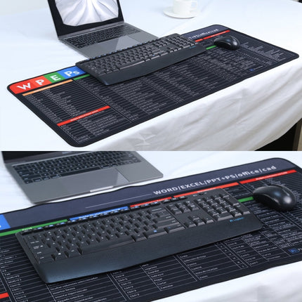 Anti-Slip Rubber Cloth Surface Game Mouse Mat Keyboard Pad, Size:80 x 30 x 0.2cm(Shortcut Keys)-garmade.com