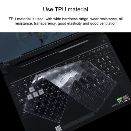 For Asus FA506IU 15.6 inch Transparent and Dustproof TPU Laptop Keyboard Protective Film-garmade.com