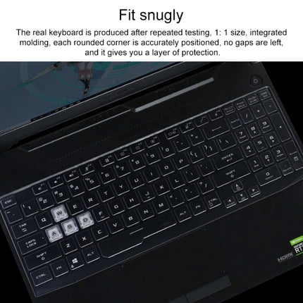 For Asus Plus FA706IU 17.3 inch Transparent and Dustproof TPU Laptop Keyboard Protective Film-garmade.com