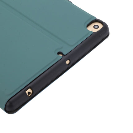 For iPad mini 5 / 4 / 3 / 2 / 1 Electric Pressed Texture Horizontal Flip Leather Case with Holder & Pen Slot(Pine Green)-garmade.com