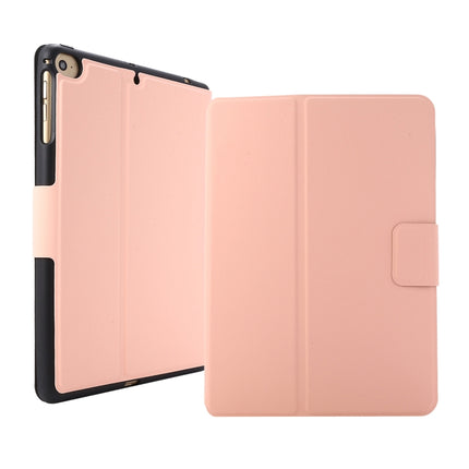 For iPad mini 5 / 4 / 3 / 2 / 1 Electric Pressed Texture Horizontal Flip Leather Case with Holder & Pen Slot(Grapefruit Pink)-garmade.com