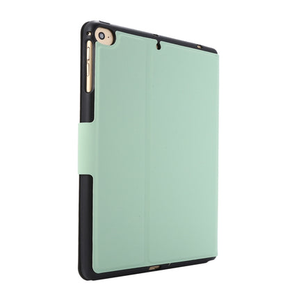 For iPad mini 5 / 4 / 3 / 2 / 1 Electric Pressed Texture Horizontal Flip Leather Case with Holder & Pen Slot(Mint Green)-garmade.com