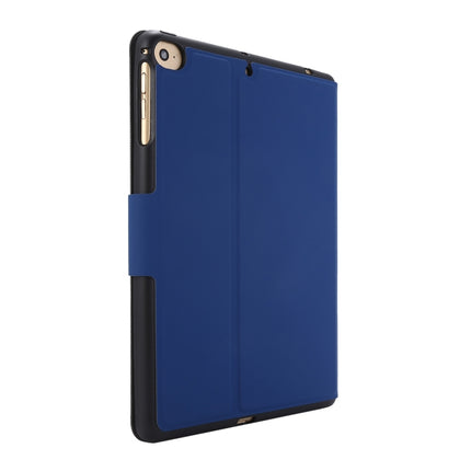For iPad mini 5 / 4 / 3 / 2 / 1 Electric Pressed Texture Horizontal Flip Leather Case with Holder & Pen Slot(Navy Blue)-garmade.com