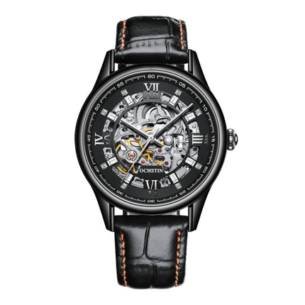 OCHSTIN 6020D Masterpiece Hollow Mechanical Men Watch(Black-Black)-garmade.com