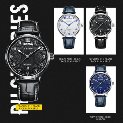 OCHSTIN 6141A Masterpiece Day-date Mechanical Men Watch(Black-Black)-garmade.com
