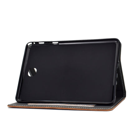 For Galaxy Tab A 8.0 (2015) T350 Embossing Sewing Thread Horizontal Painted Flat Leather Case with Sleep Function & Pen Cover & Anti Skid Strip & Card Slot & Holder(Brown)-garmade.com