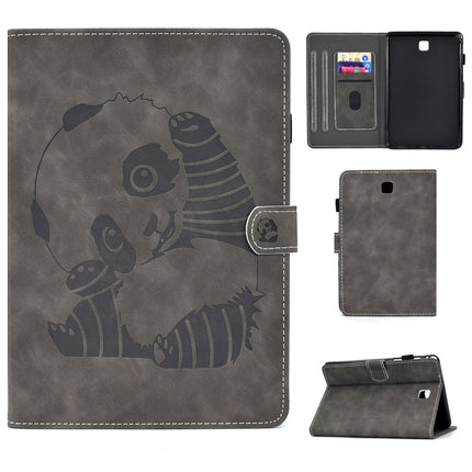 For Galaxy Tab A 8.0 (2015) T350 Embossing Sewing Thread Horizontal Painted Flat Leather Case with Sleep Function & Pen Cover & Anti Skid Strip & Card Slot & Holder(Gray)-garmade.com
