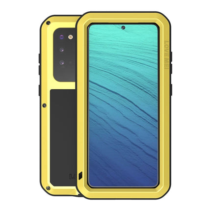 For Galaxy S20 LOVE MEI Metal Shockproof Waterproof Dustproof Protective Case(Yellow)-garmade.com