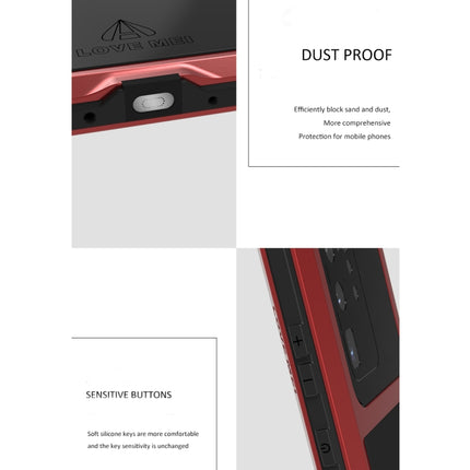 For Galaxy S20 Ultra LOVE MEI Metal Shockproof Waterproof Dustproof Protective Case(Black)-garmade.com