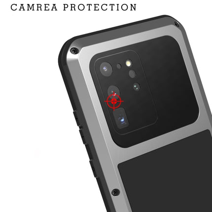 For Galaxy S20 Ultra LOVE MEI Metal Shockproof Waterproof Dustproof Protective Case(Silver)-garmade.com