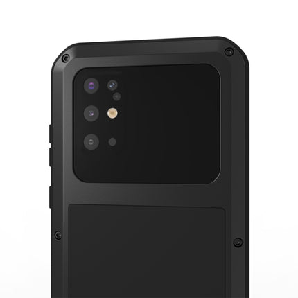 For Galaxy S20 Plus LOVE MEI Metal Shockproof Waterproof Dustproof Protective Case(Black)-garmade.com