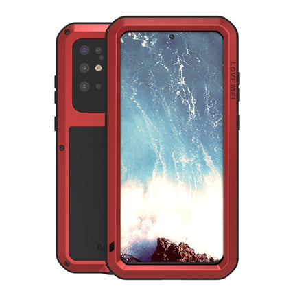 For Galaxy S20 Plus LOVE MEI Metal Shockproof Waterproof Dustproof Protective Case(Red)-garmade.com