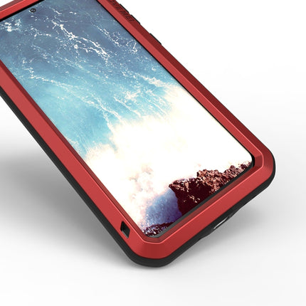 For Galaxy S20 Plus LOVE MEI Metal Shockproof Waterproof Dustproof Protective Case(Red)-garmade.com