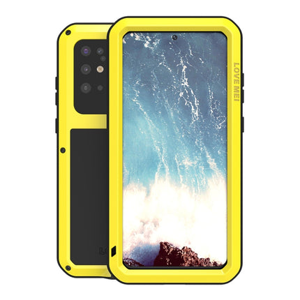 For Galaxy S20 Plus LOVE MEI Metal Shockproof Waterproof Dustproof Protective Case(Yellow)-garmade.com