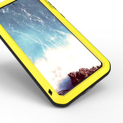 For Galaxy S20 Plus LOVE MEI Metal Shockproof Waterproof Dustproof Protective Case(Yellow)-garmade.com