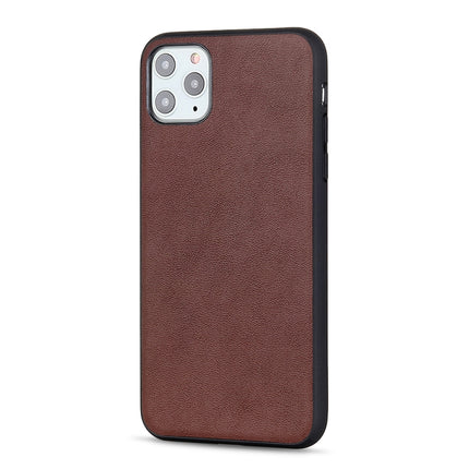 For iPhone 11 Lambskin Texture Protective Case(Brown)-garmade.com