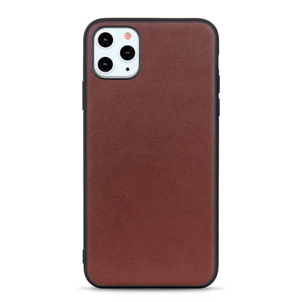 For iPhone 11 Pro Lambskin Texture Protective Case(Brown)-garmade.com