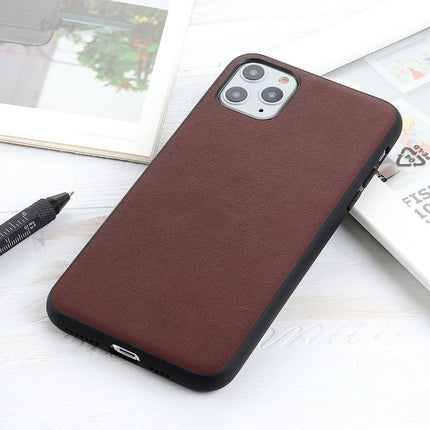 For iPhone 11 Pro Max Lambskin Texture Protective Case(Brown)-garmade.com