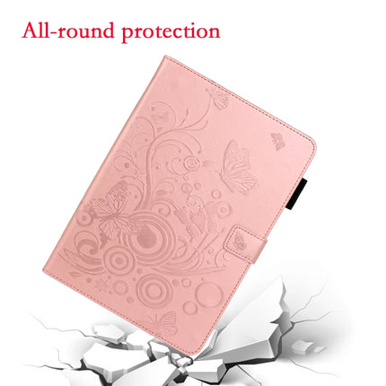 For iPad Pro 11 (2020) Butterflies Embossing Pattern Horizontal Flip Leather Tablet Case with Holder & Card Slot(Rose Gold)-garmade.com