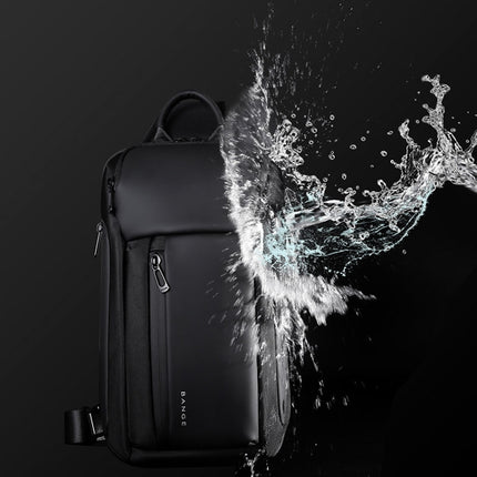 BANGE BG-7566 Oxford Fashion Waterproof Shoulder Chest Bag(Black)-garmade.com
