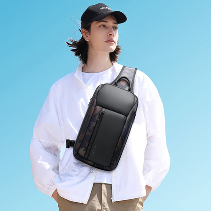 BANGE BG-7566 Oxford Fashion Waterproof Shoulder Chest Bag(Black)-garmade.com
