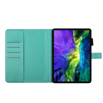 For iPad Pro 11 (2020) Diamond Encrusted Butterflies Embossing Pattern Horizontal Flip Leather Tablet Case with Holder & Card Slot(Green)-garmade.com