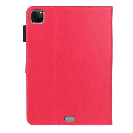 For iPad Pro 11 (2020) Diamond Encrusted Butterflies Embossing Pattern Horizontal Flip Leather Tablet Case with Holder & Card Slot(Red)-garmade.com