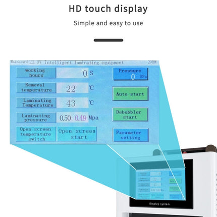 TBK 208M 3 in 1 Mini LCD Touch Screen Vacuum Laminating Bubble Remover Machine, Plug:US Plug-garmade.com
