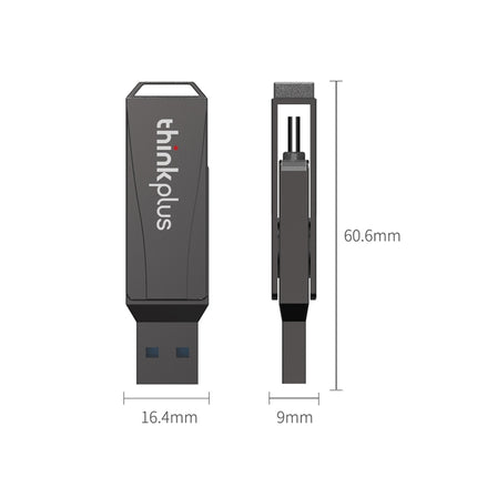 Lenovo Thinkplus MU252 USB 3.1 + USB-C / Type-C Flash Drive, Memory:64GB-garmade.com