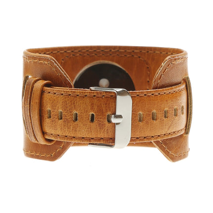 For Apple Watch 5 & 4 40mm / 3 & 2 & 1 38mm Crazy Horse Texture Bracelet Watchband(Light Brown)-garmade.com