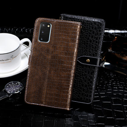 For Galaxy S20 idewei Crocodile Texture Horizontal Flip Leather Case with Holder & Card Slots & Wallet(Dark Blue)-garmade.com