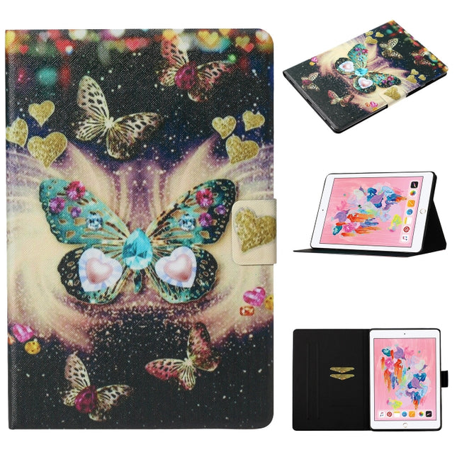 For iPad Pro 10.5 Coloured Drawing Pattern Horizontal Flip Leather Case with Holder & Card Slot & Sleep / Wake-up Function(Butterflies)-garmade.com