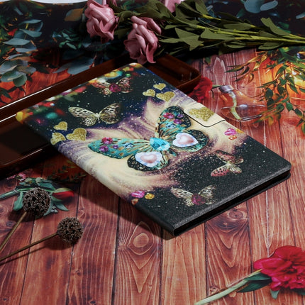 For iPad Pro 10.5 Coloured Drawing Pattern Horizontal Flip Leather Case with Holder & Card Slot & Sleep / Wake-up Function(Butterflies)-garmade.com