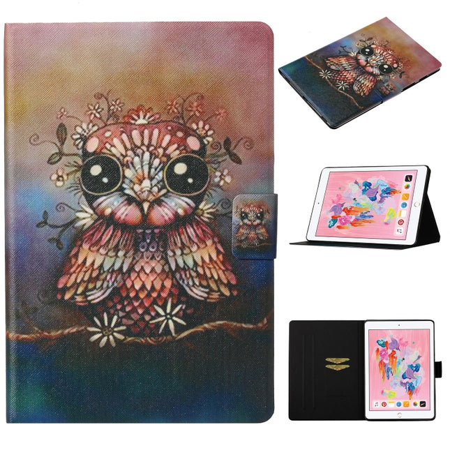 For iPad Pro 10.5 Coloured Drawing Pattern Horizontal Flip Leather Case with Holder & Card Slot & Sleep / Wake-up Function(Owl)-garmade.com
