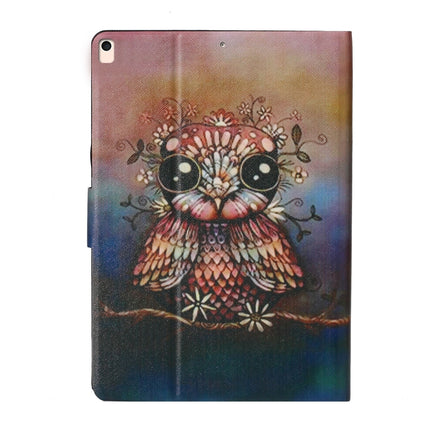 For iPad Pro 10.5 Coloured Drawing Pattern Horizontal Flip Leather Case with Holder & Card Slot & Sleep / Wake-up Function(Owl)-garmade.com