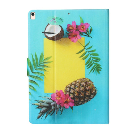 For iPad Pro 10.5 Coloured Drawing Pattern Horizontal Flip Leather Case with Holder & Card Slot & Sleep / Wake-up Function(Pineapple)-garmade.com