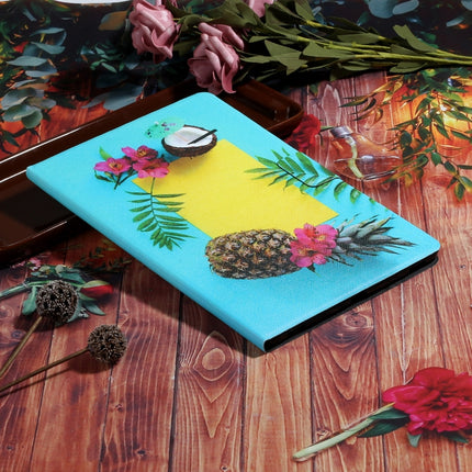 For iPad Pro 10.5 Coloured Drawing Pattern Horizontal Flip Leather Case with Holder & Card Slot & Sleep / Wake-up Function(Pineapple)-garmade.com