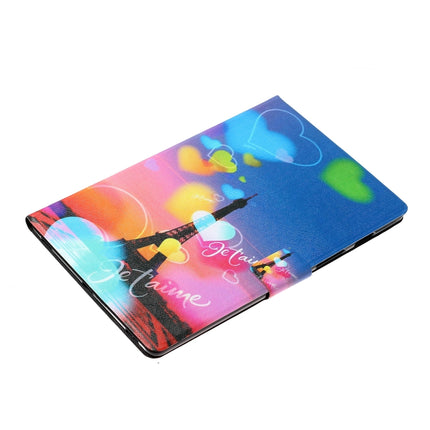 For iPad Pro 10.5 Coloured Drawing Pattern Horizontal Flip Leather Case with Holder & Card Slot & Sleep / Wake-up Function(Romantic Tower)-garmade.com