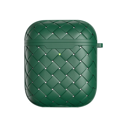 For AirPods 1 / 2 Weave Texture TPU Wireless Earphone Protective Case(Green)-garmade.com