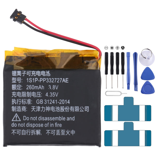 For TomTom Spark 3 Cardio GPS 260mAh 1S1P-PP332727AE Battery Replacement-garmade.com