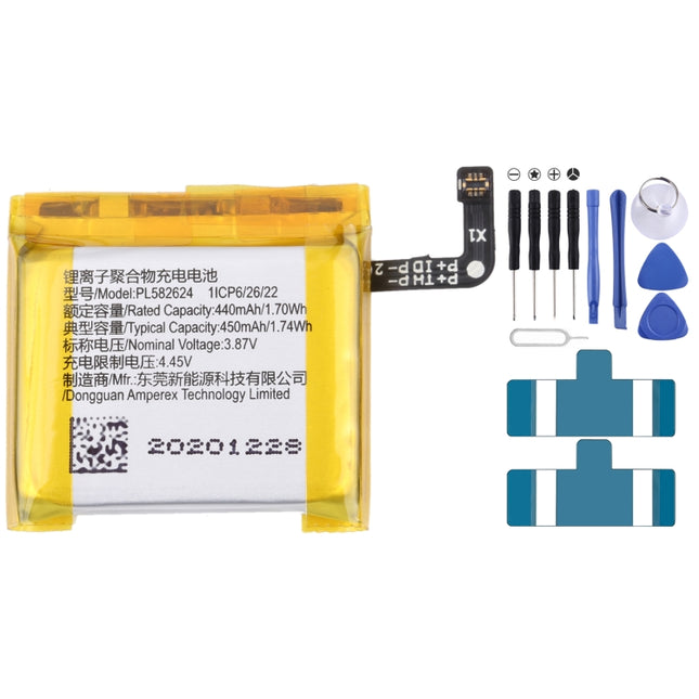 For Huami Amazfit GTR 3/GTR 3 Pro 450mAh PL582624 Battery Replacement-garmade.com