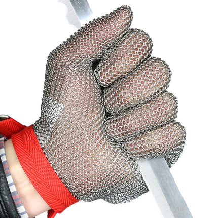 304 Stainless Steel 5 Fingers Steel Ring Anti-cutting Labor Protection Gloves, Size:XS-garmade.com