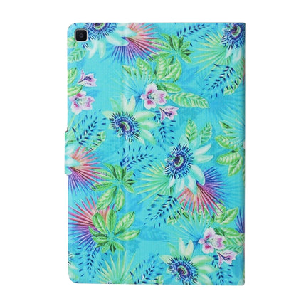 For Galaxy Tab A 8.0 (2019) T290 / T295 Coloured Drawing Pattern Horizontal Flip Leather Case with Holder & Card Slot(Flowers)-garmade.com
