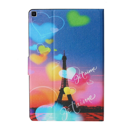 For Galaxy Tab A 8.0 (2019) T290 / T295 Coloured Drawing Pattern Horizontal Flip Leather Case with Holder & Card Slot(Romantic Tower)-garmade.com