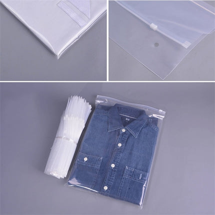 100 PCS Lot Storage Bag PE Zipper Lock Portable Travel Pouch Home Storage Organizati Pocket Clothes Storage, Size:27 x 35cm(Transparent 12 Silk)-garmade.com