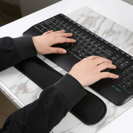Memory Foam Wrist Guard Keyboard Holder(Black)-garmade.com