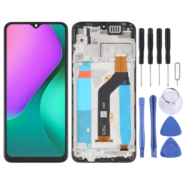 OEM LCD Screen For infinix Hot 10 Play/Smart 5 India Digitizer Full Assembly with Frame-garmade.com